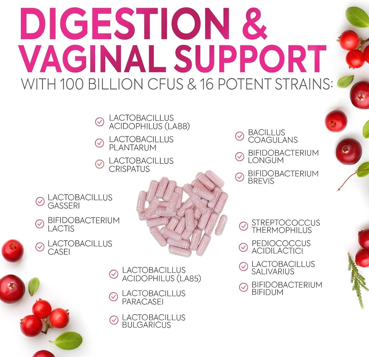 Probiotics for Women – for Digestive Health, Immune Support, & Vaginal Health