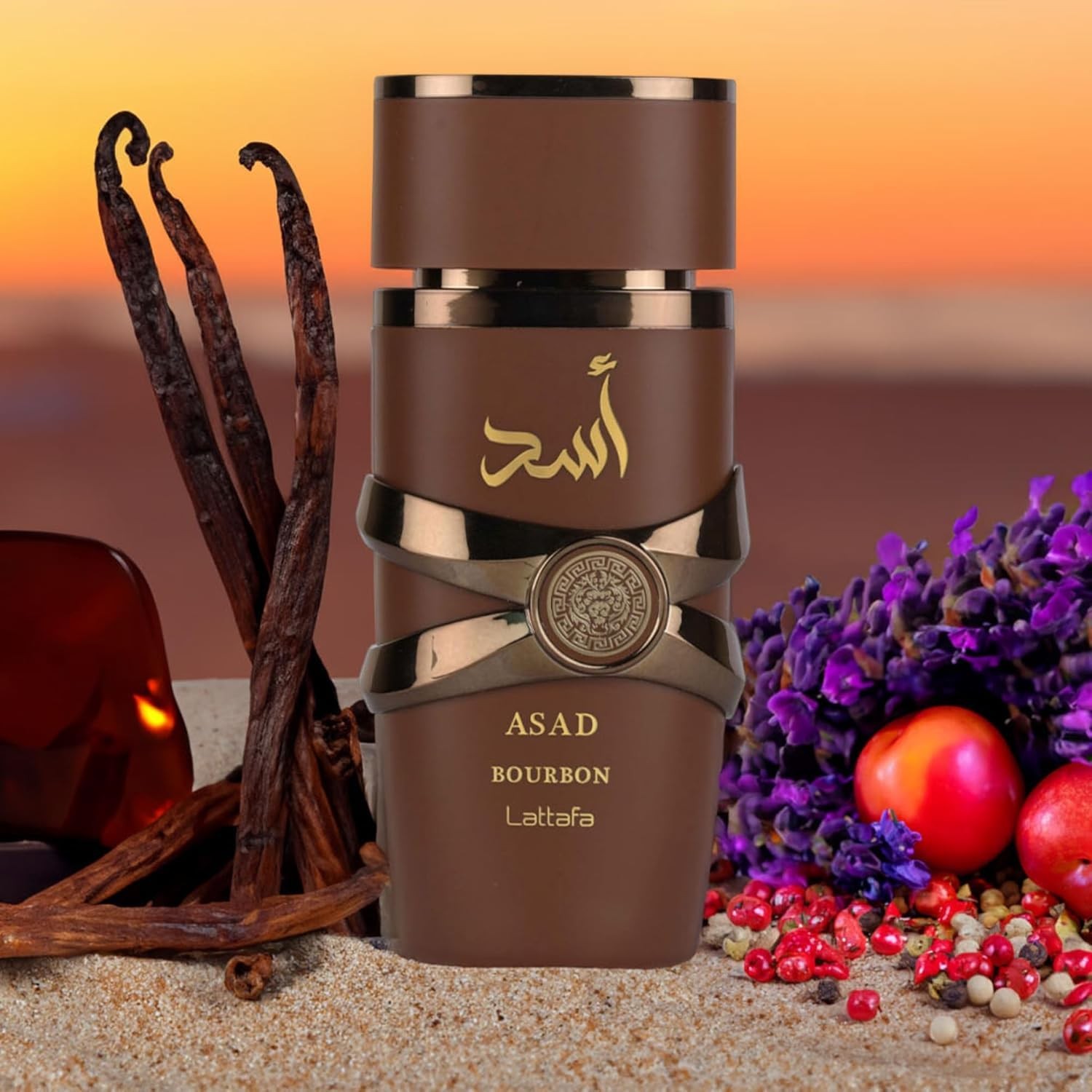 Lattafa Asad Bourbon Unisex Eau De Parfum Spray 3.4 fl oz 100 ml New in Box