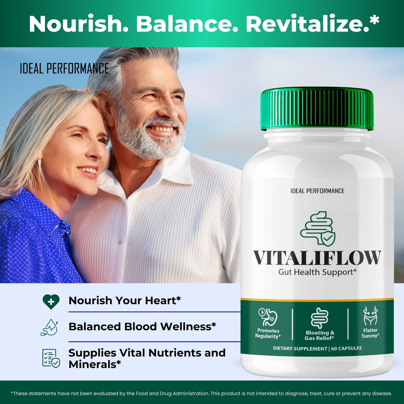 Vitaliflow General Wellness Supplement – 300 Capsules (5 Pack)