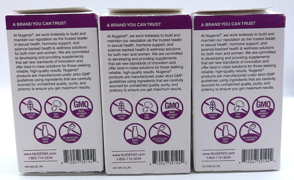 3Pk- Nugenix, 90 Total Capsules, Exp. 2/27 & Better