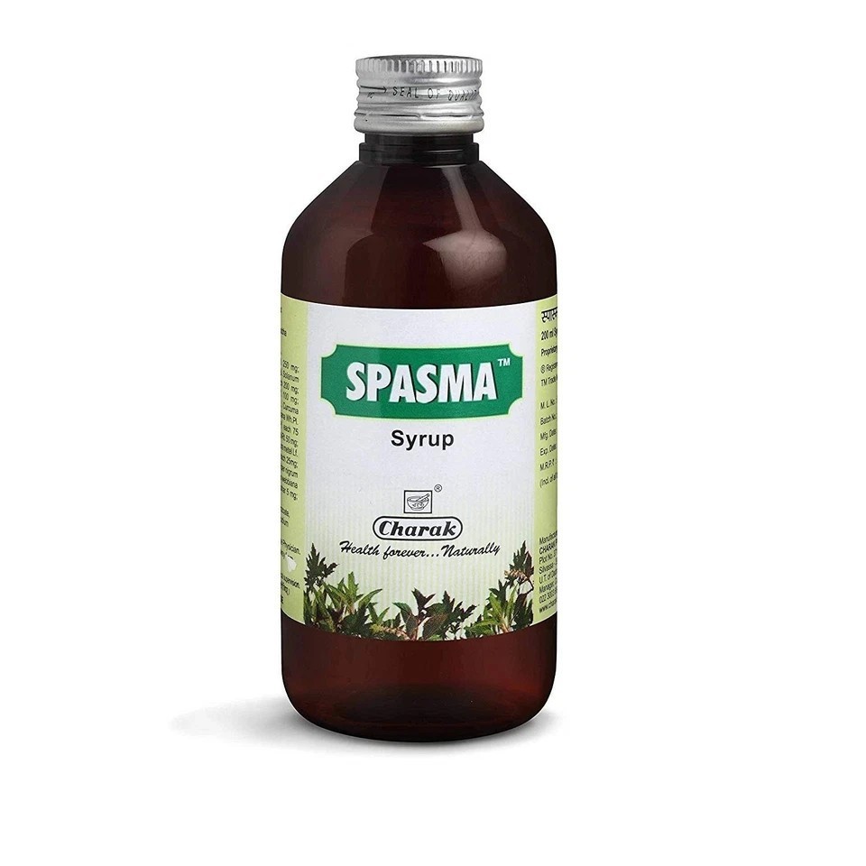 2 x Charak Spasma Syrup 200ml – For Cough, Cold & Respiratory Relief