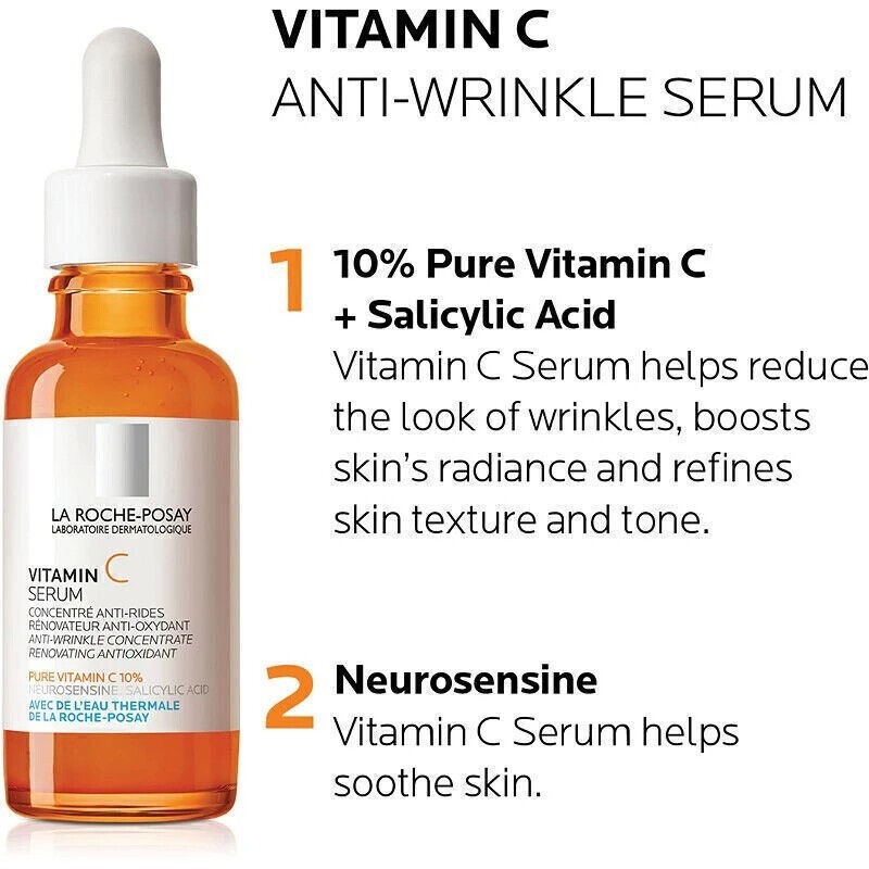 La Roche Posay 10% PURE VITAMIN C SERUM C10 Anti-Wrinkle Concentrate 30ml