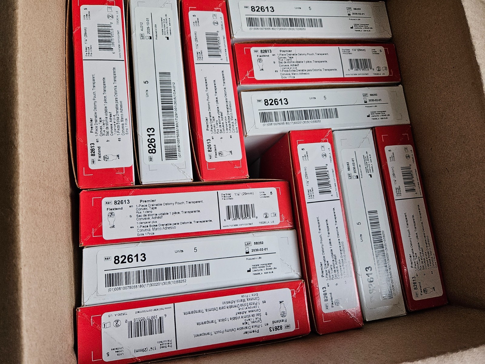 LOT 12 BOXES – Hollister 82613 Convex Ostomy Pouch 1 1/8″ Flange 29mm EX 2029-30