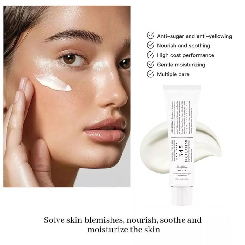 345 Relief Cream 1.69 Fl Oz Soothing Moisturising Face Cream for Skin
