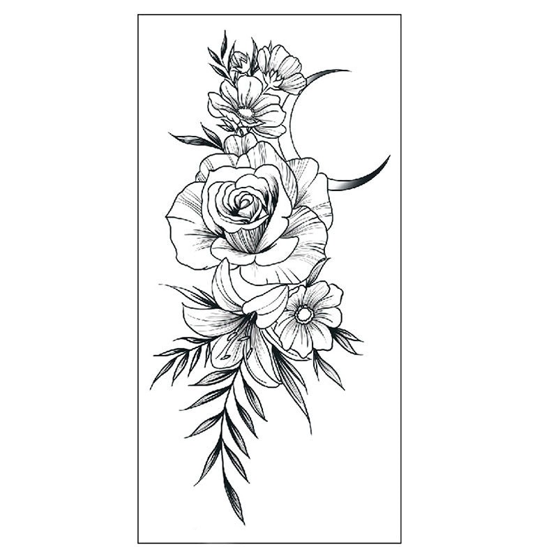 5 Flower Tattoo Sheets – Waterproof, Safe & Easy to Apply