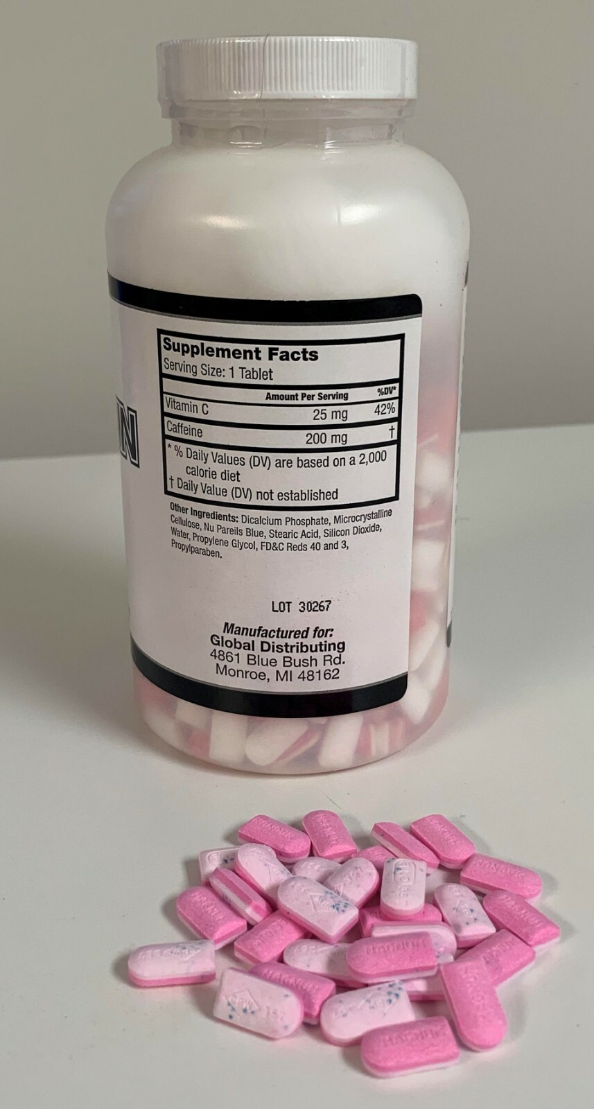 Caffeine 357 MAGNUM 500 tablets pills diet energy $30.99 Free Shipping to U.S.