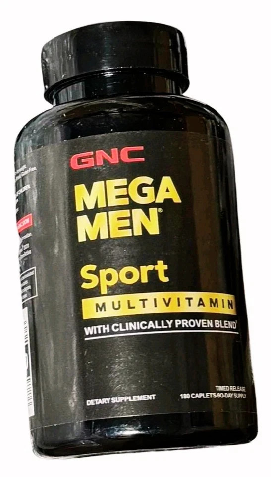 GNC Mega Men sports vitamin 180 Caplets 12/2029 free shipping