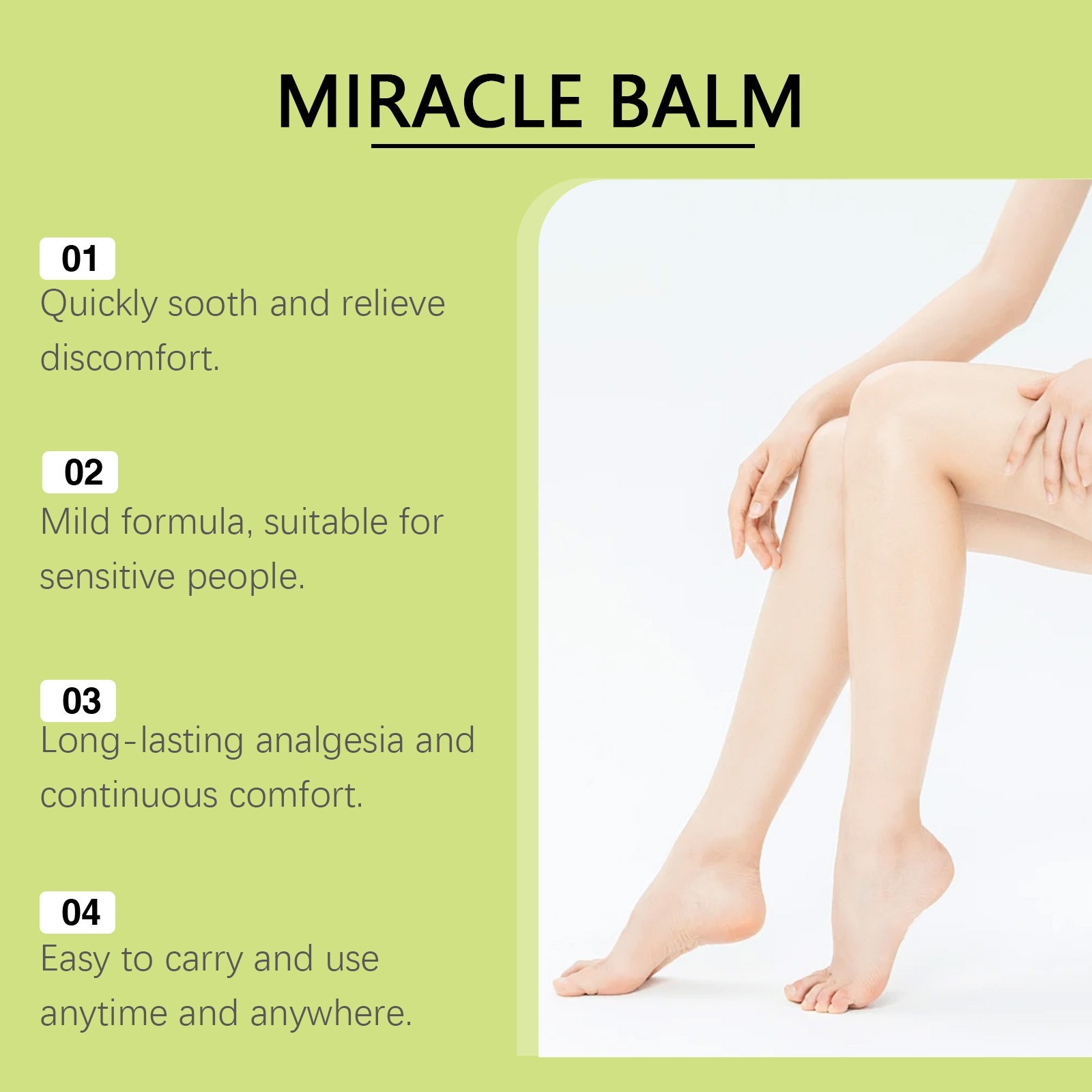 2PCS-Miracle Balm,Soothing Joint Cream for Back,Hands,Feet and Body Cream