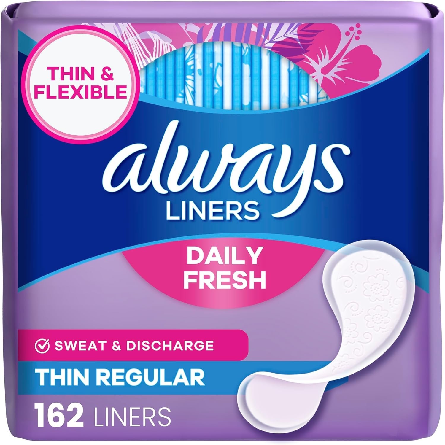 Protectores dentales finos Always Daily Fresh, absorción regular, sin perfume