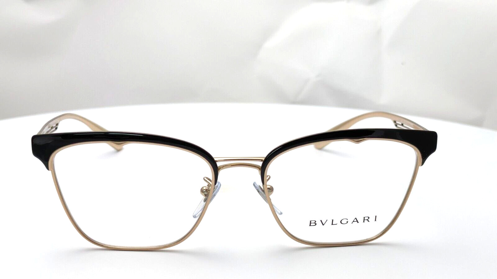 Bvlgari BV 2218 2033 Cat Eye Gold Black Womens Eyeglasses 54mm