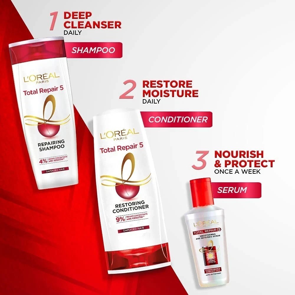 L’Oreal Paris Conditioner, For Damaged and Weak Hair, With Pro-Keratin+Ceramide