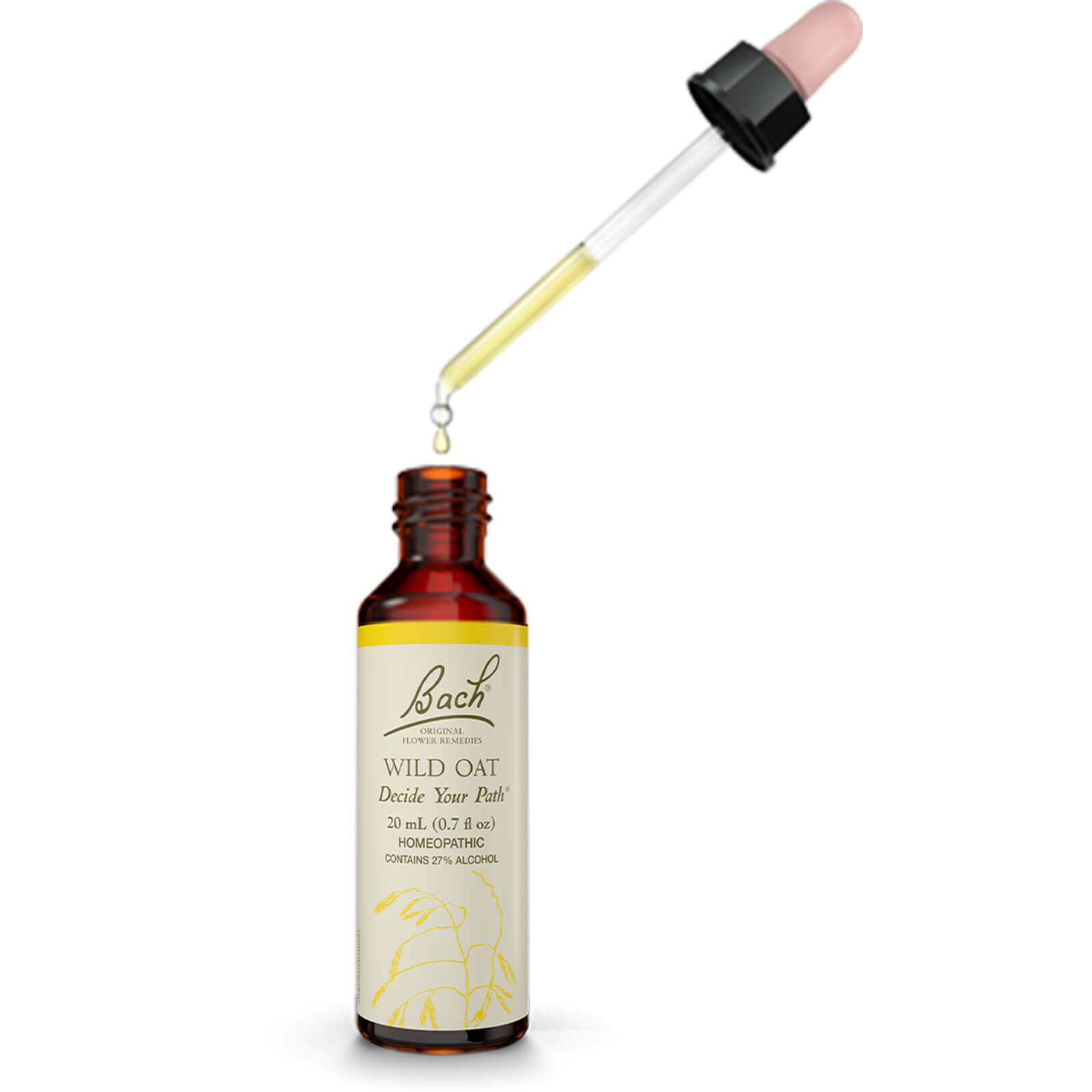 Bach Original Flower Remedies Wild Oat Decide Your Path 0.7 fl oz 20mL