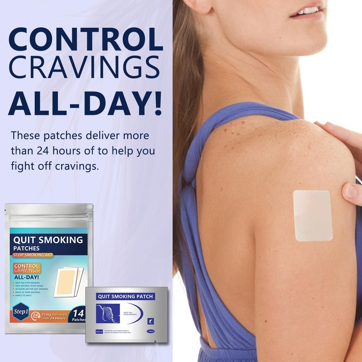 Quit Smoking Patches,21mg Step 1 Stop Smoking Aids Patches,14 Count Quit SmokiNG