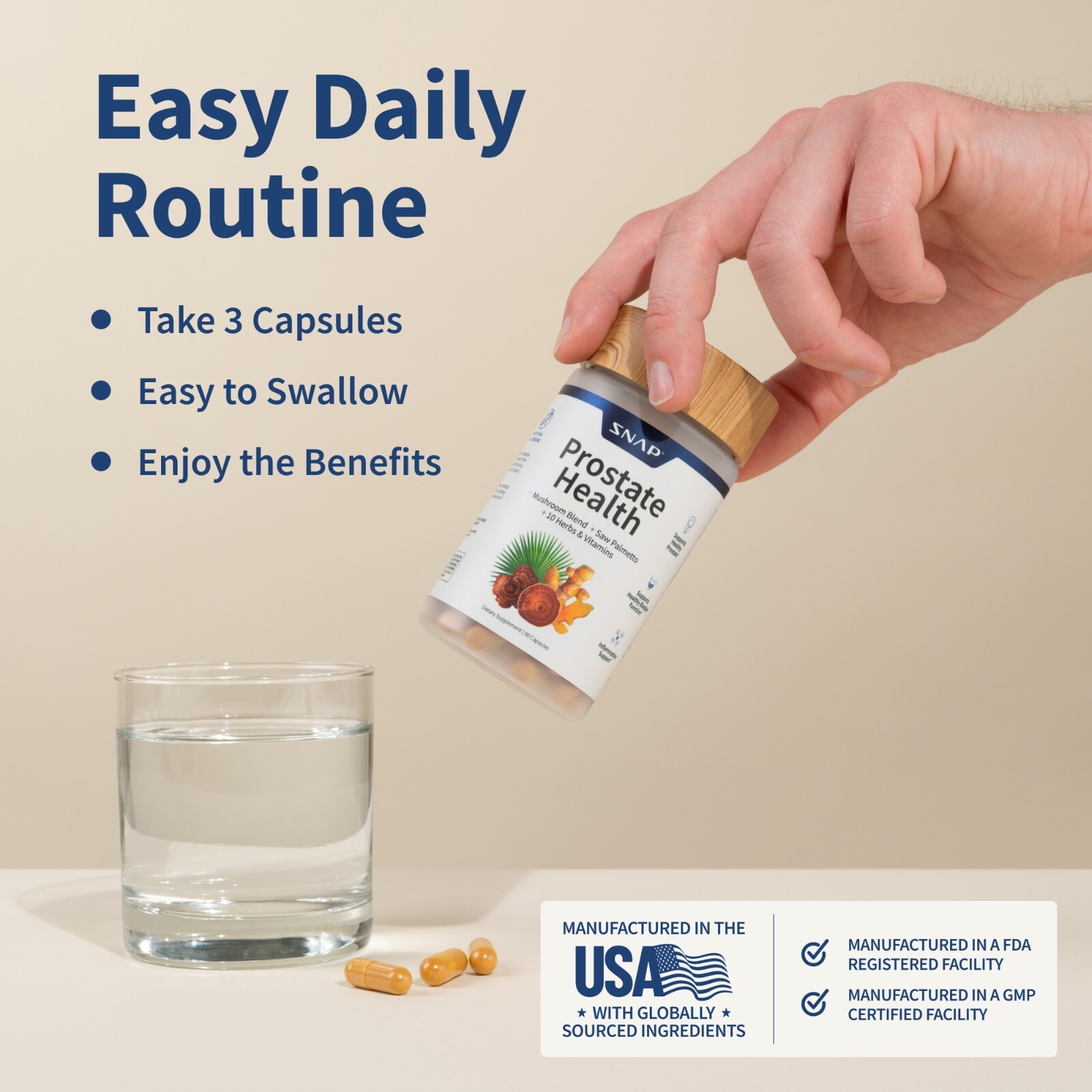 Prostate Health – Urinary, Bladder & Immune System Health 90ct Snap Supplements