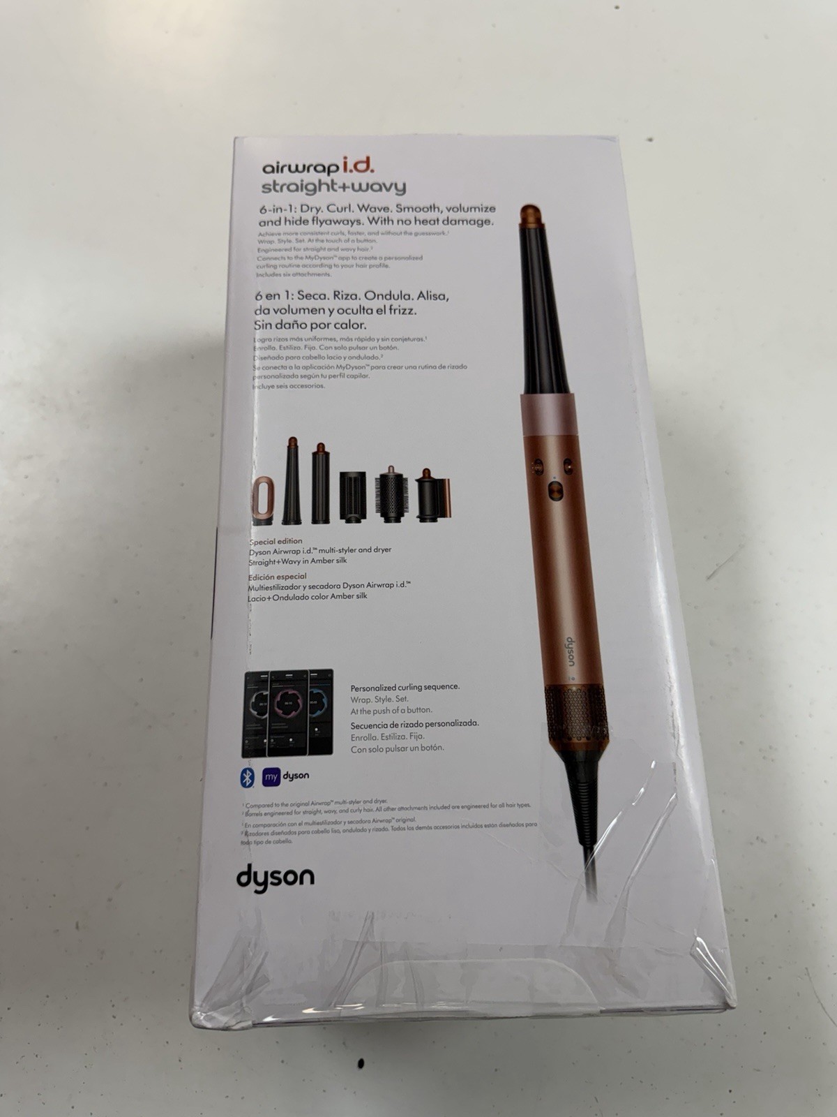 Dyson Airwrap i.d. Multi-Styler Straight+Wavy Long 1.6in – Amber Silk HS08