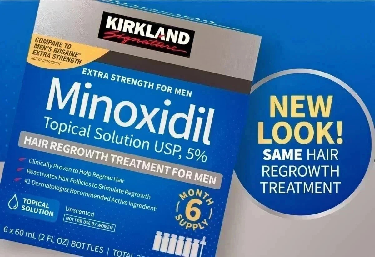 Kirkland Minoxidil 5% Extra Strength Men 6 Month Supply Hair Regrowth FREE SHIP