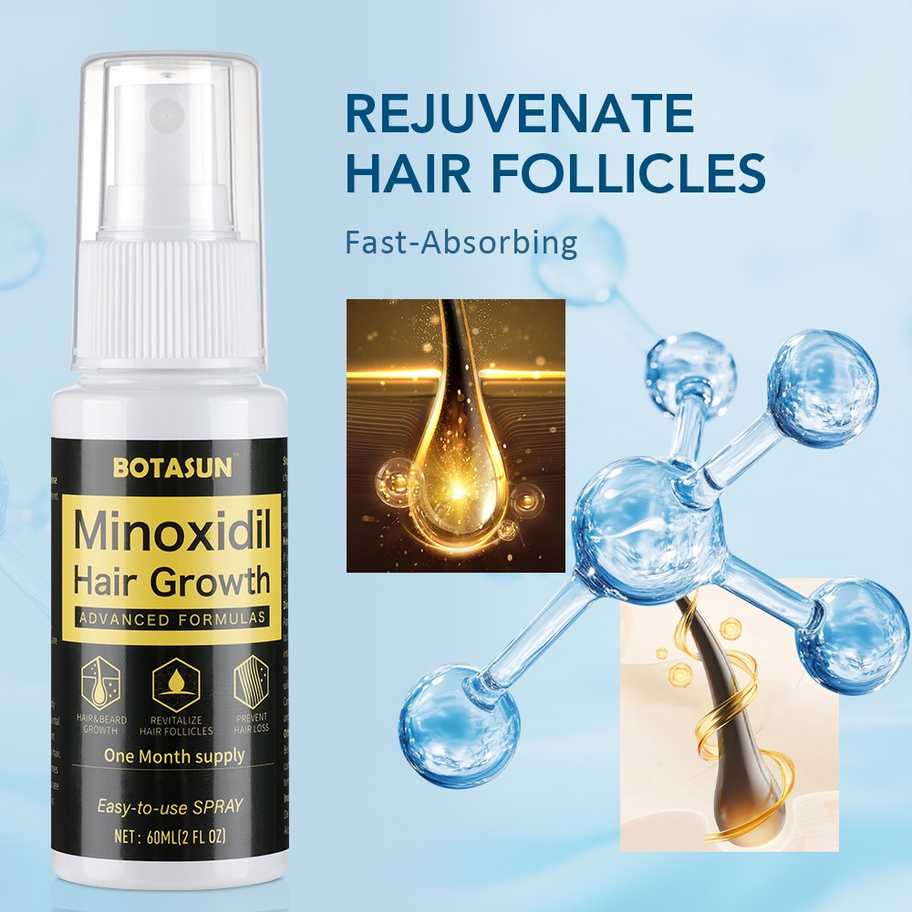 3 Pack 5% Minoxidil Hair Growth Serum Spray for Men Hair Regrowth 3 Month Supply