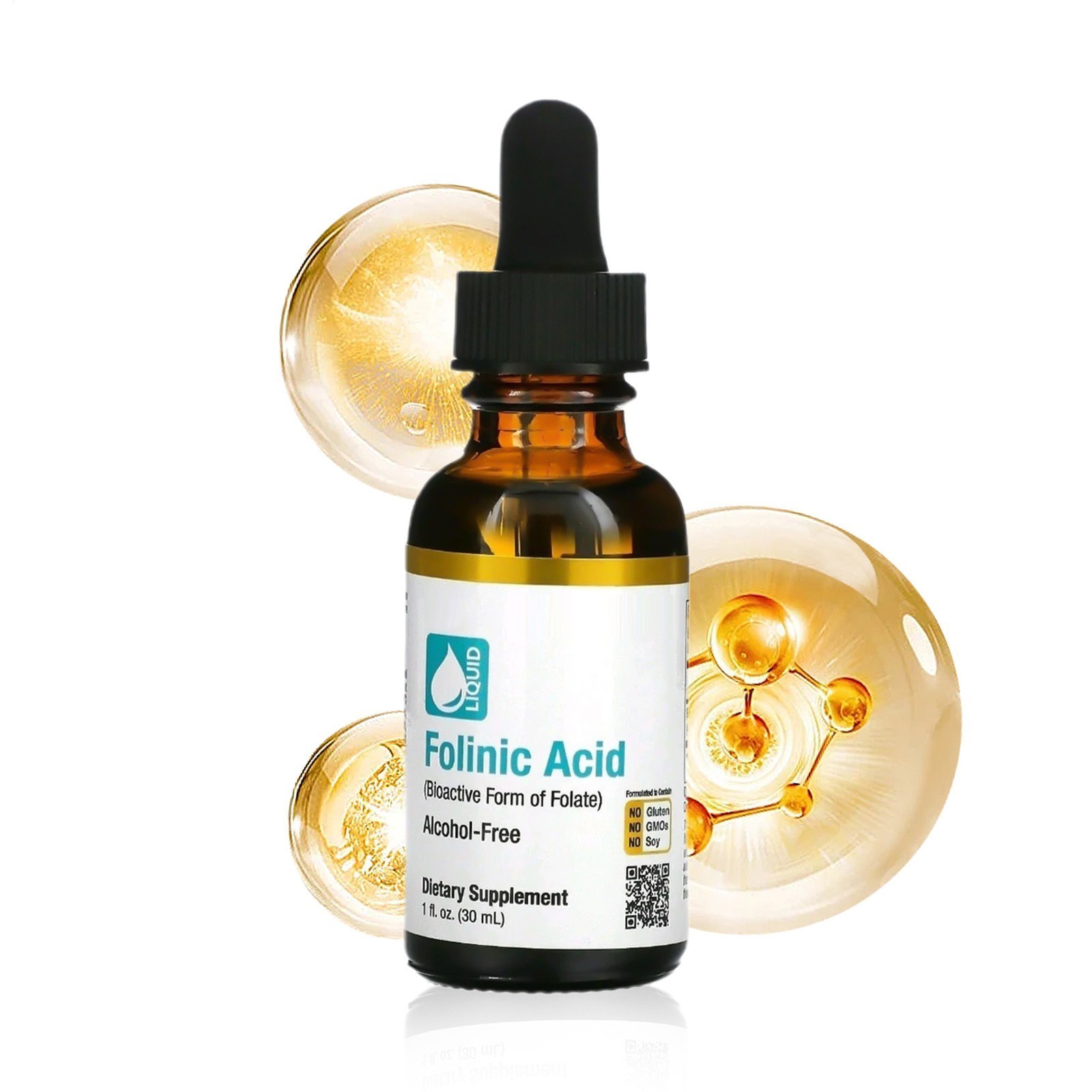 Folinic Acid Leucovorin Bioactive Form of Folate Alcohol Free 30ml,Speech Delay