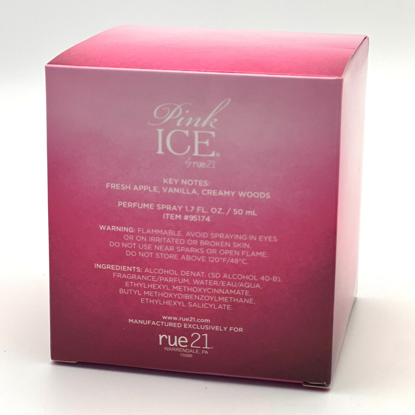 Rue 21 Pink ICE Perfume Spray 1.7 FL Ounce