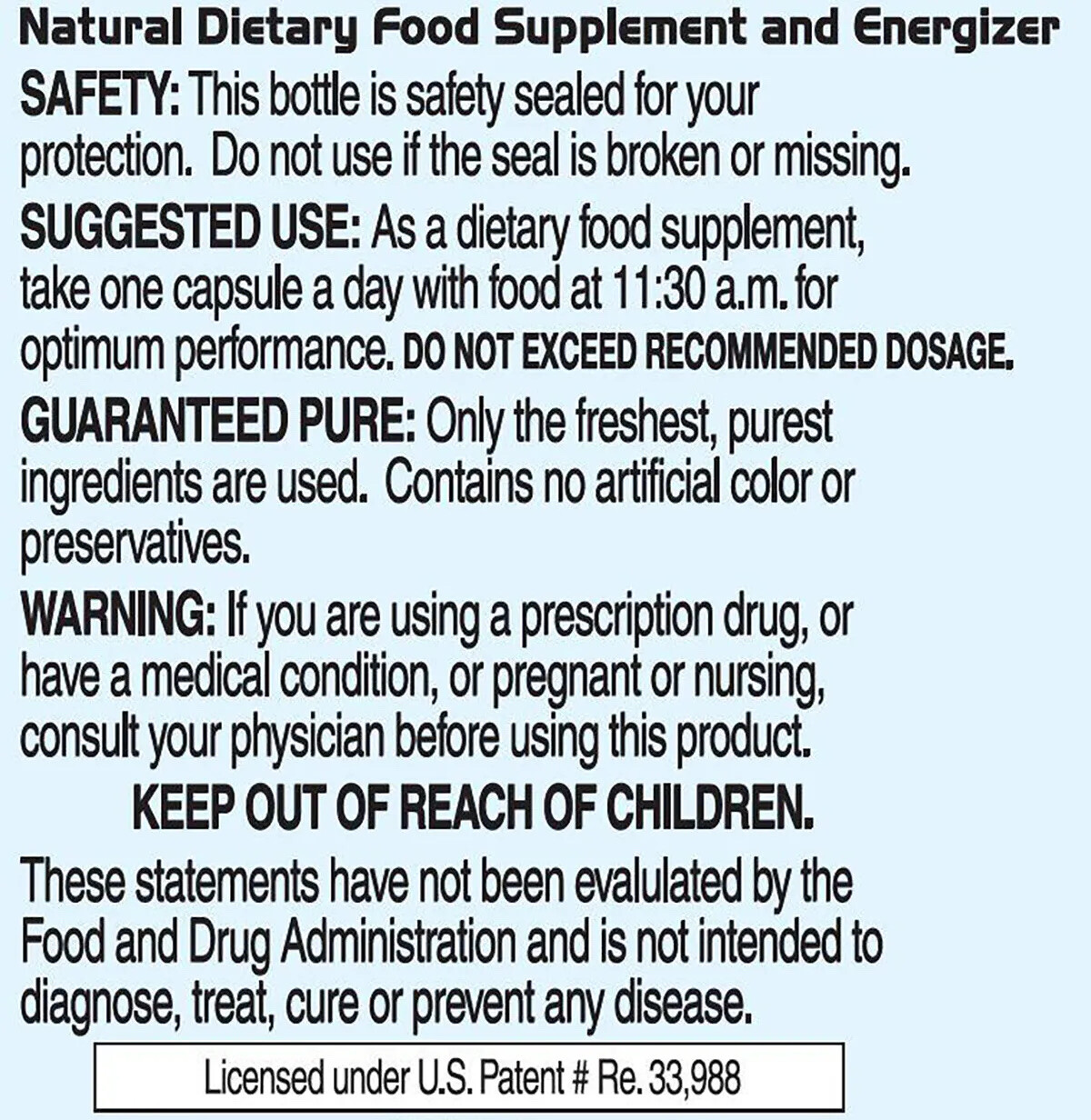 Energybolizer Original Formula AUTHORIZED SELLER Dietary Supplement (30 Caps)