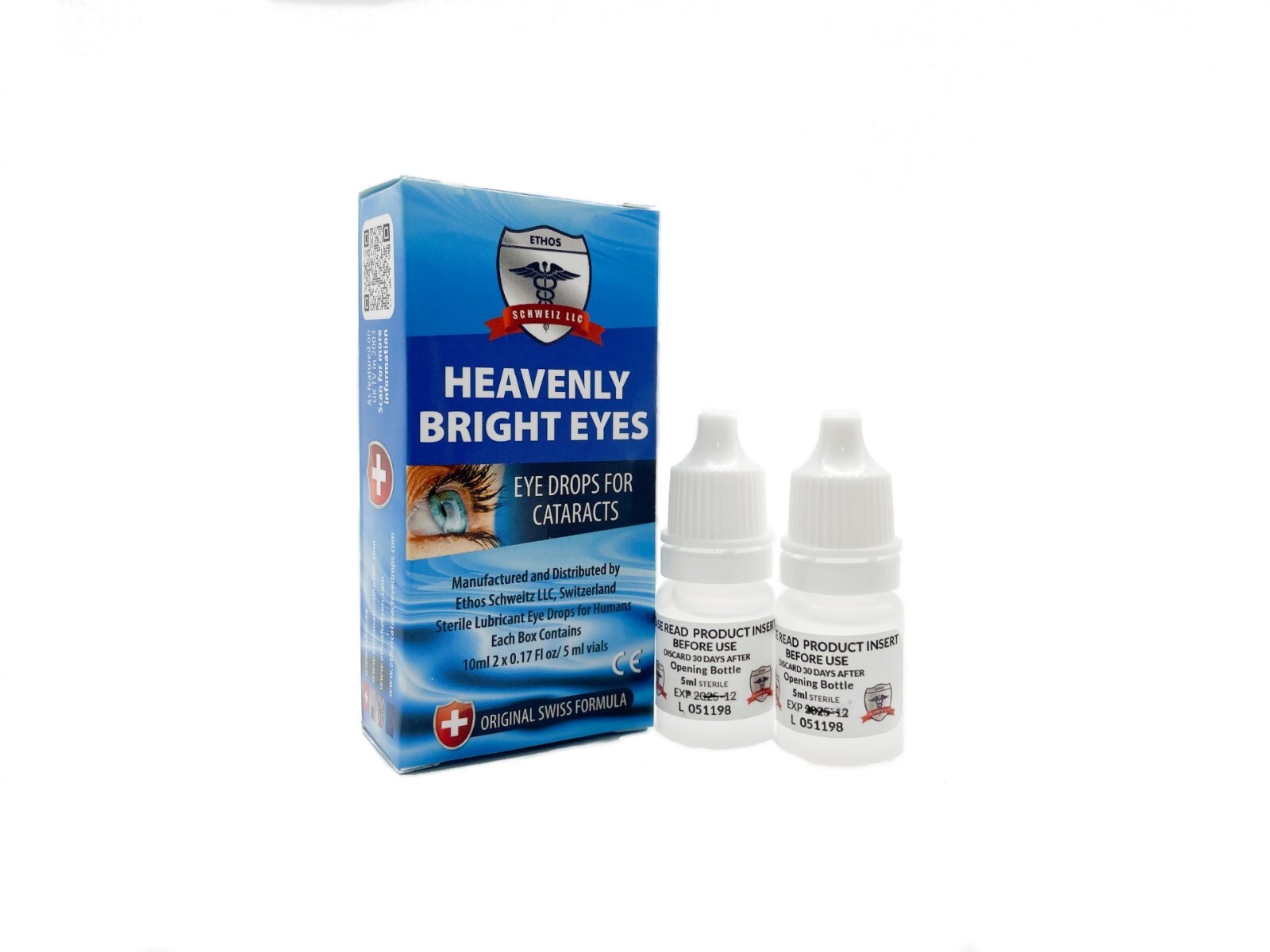 Cataracts Ethos Heavenly Bright Eyes NAC Eye Drops 3 x Boxes 30ml Free Postage