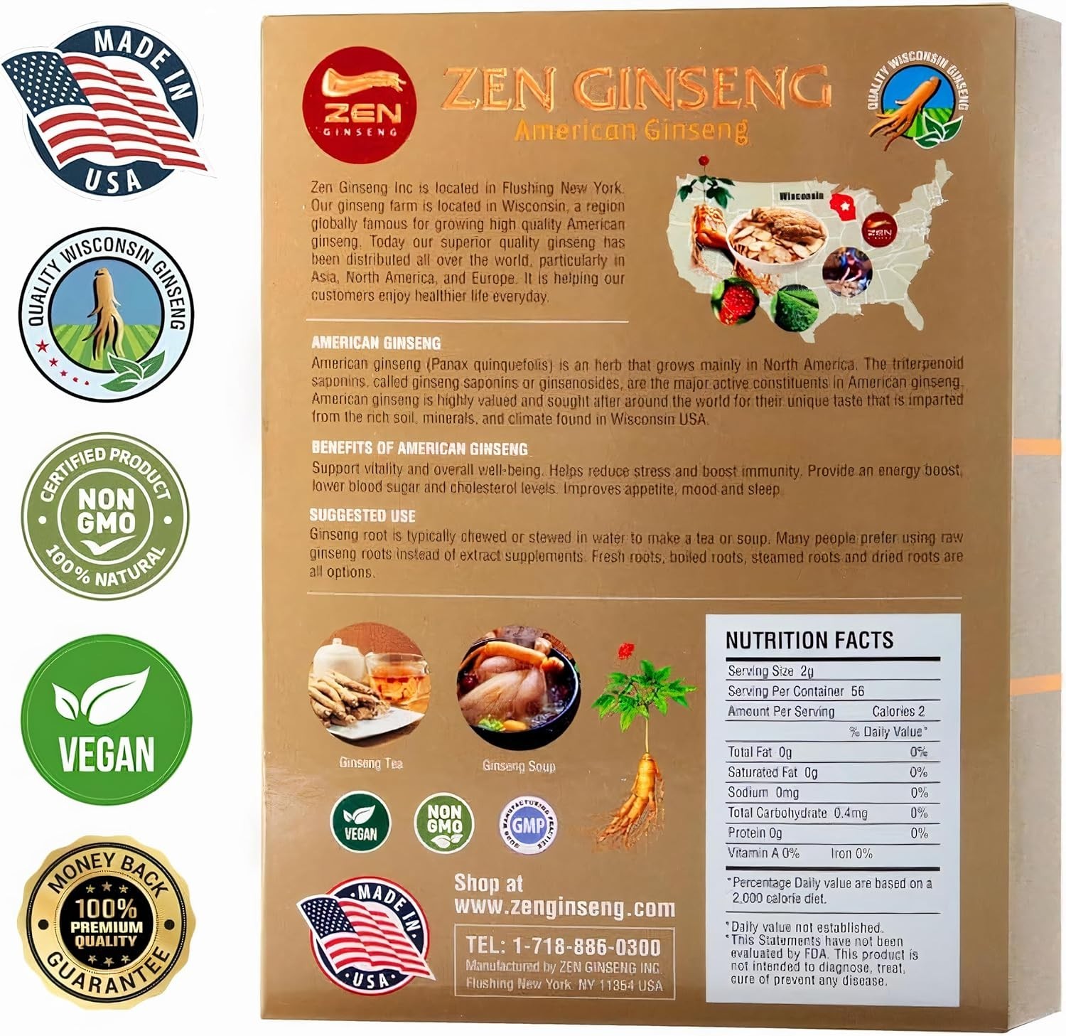 4 Boxes of American Wisconsin Ginseng Small Long Root Premium Quality Panax…