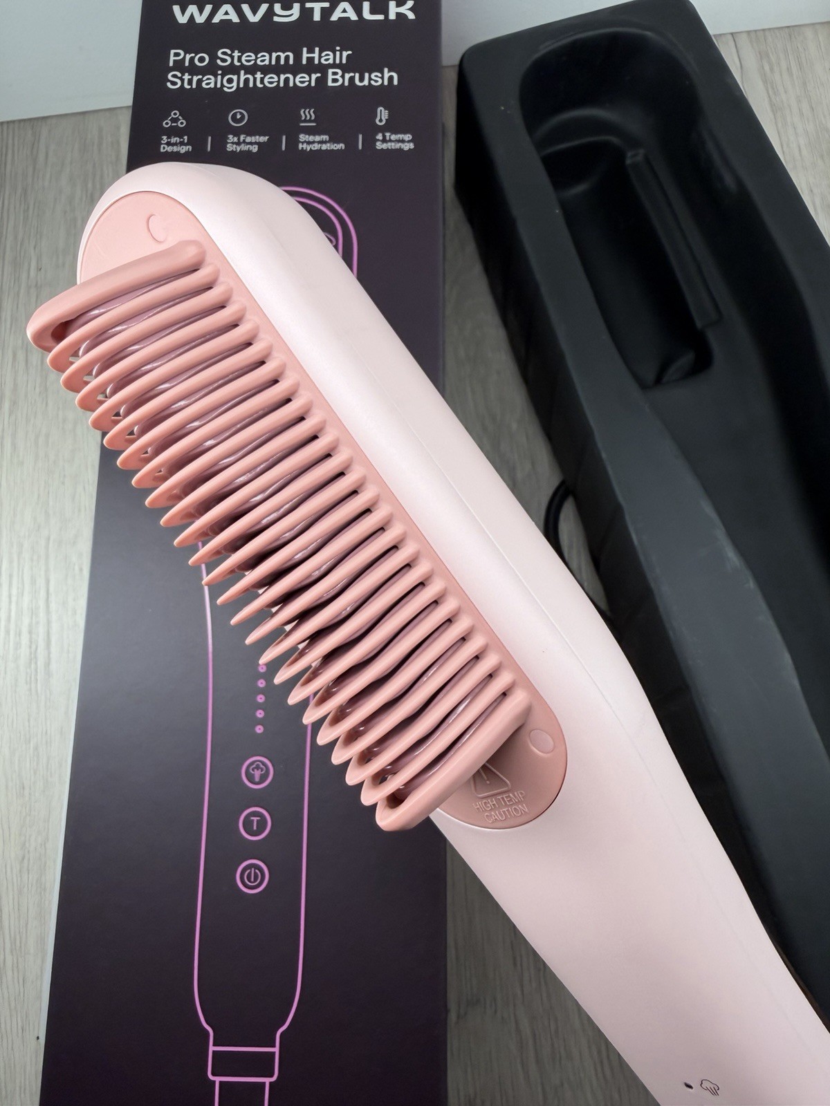 Wavytalk Pro Steam Hair Straightener Brush, Steamline Pro 3 in 1 Straightener
