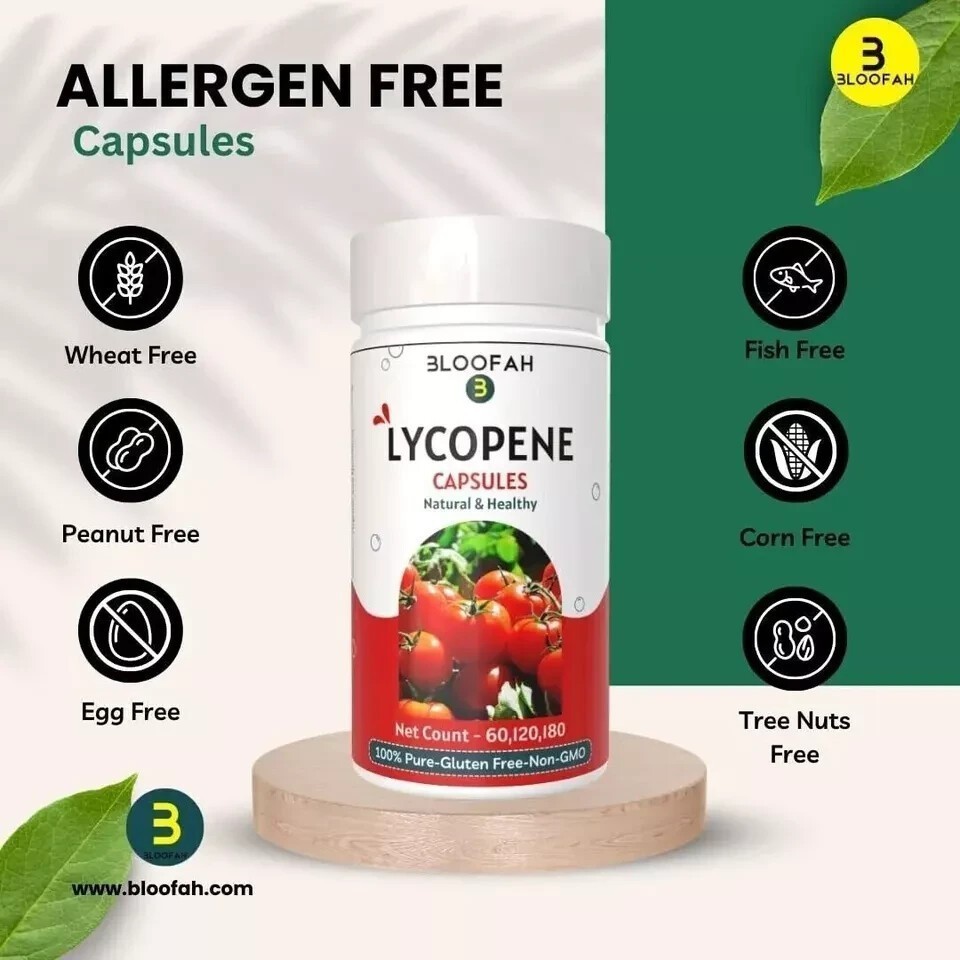 2 X Bloofah Tomato Fruit (Lycopene) 500mg – 120 Capsules | Natural Gluten Free