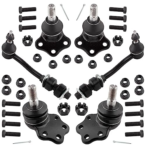 6pcs Front Upper Lower Ball Joint Front Sway Bar Link Kit Fit for for Dodge