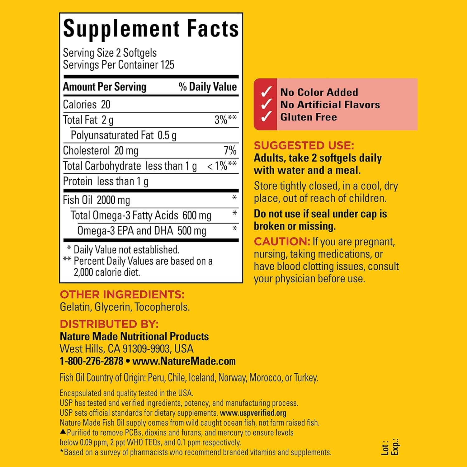 Heart Plus Omega-3 Fish Oil 1000mg Softgels – 125-Day Support for Heart & Cel…