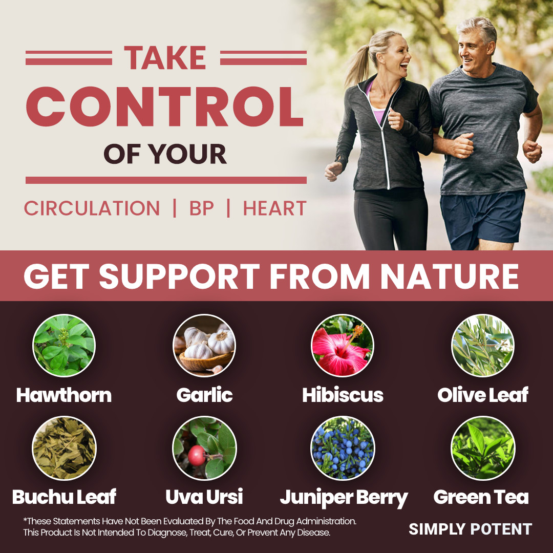 Simply Potent Blood Pressure Support Vitamins – 90 Capsules
