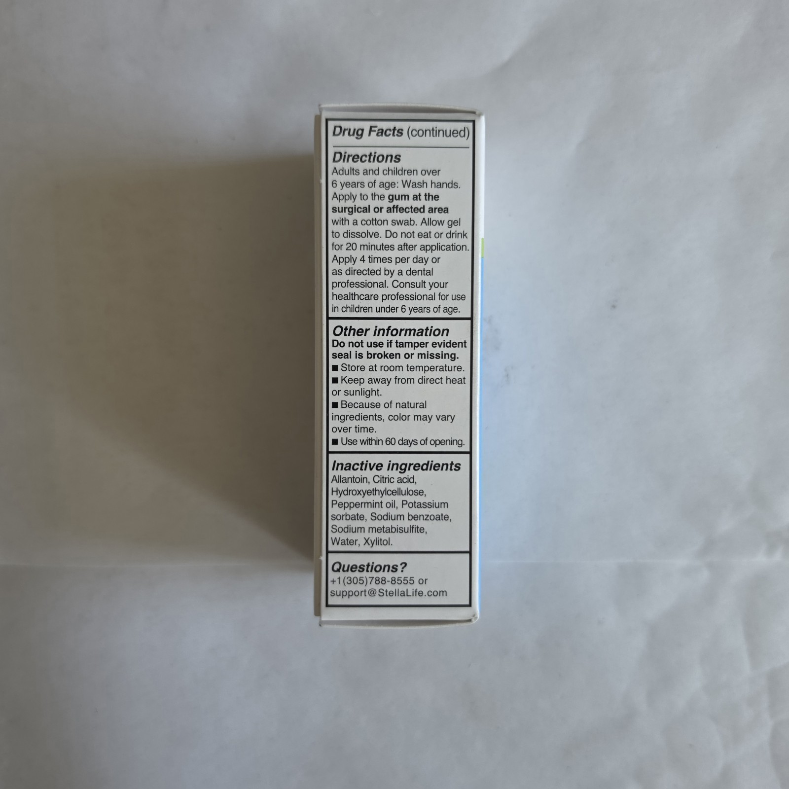 StellaLife – VEGA Oral Pain Care Gel – Peppermint – 1 fl oz – Best By: 08/2027