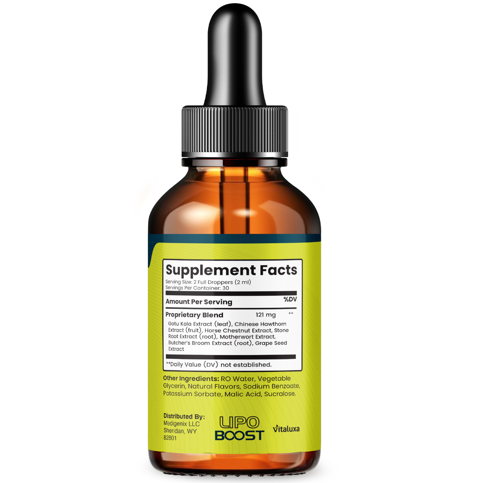 (5 Pack) Lipo Boost Drops, LipoBoost Liquid Supplement Premium Blend (10 oz)