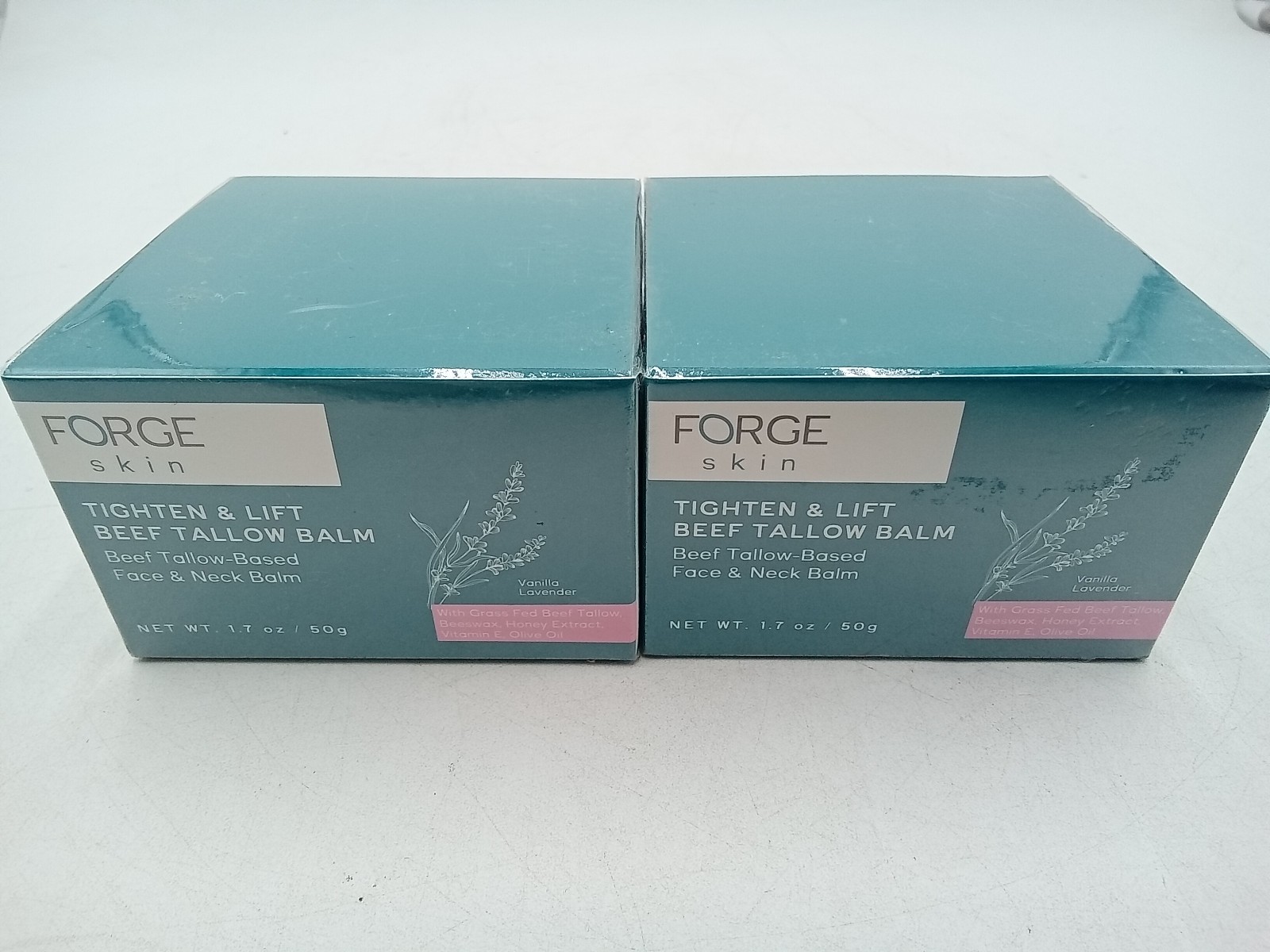 FORGE Skin Women’s Beef Tallow Balm Vanilla Lavender 1.7 oz Lot of 2