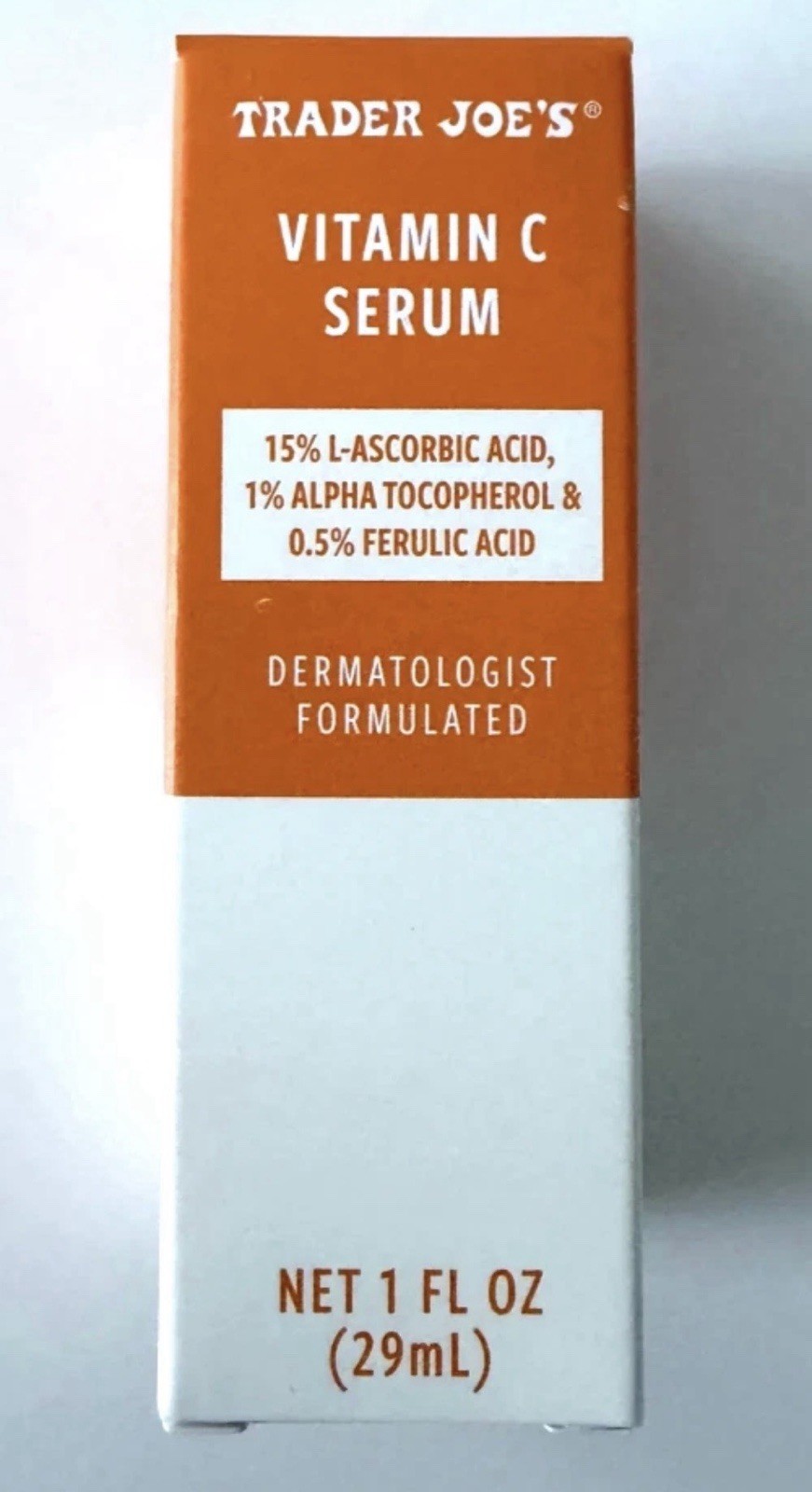 Trader Joe’s Dermatologist Formulated Vitamin C Serum 1 fl oz Face/Neck/Chest