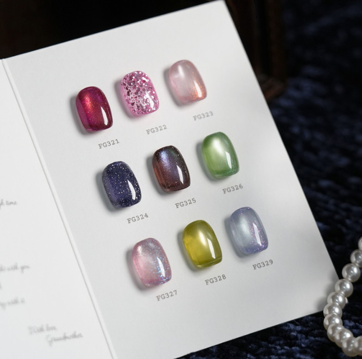 FROM THE NAIL Memory Box 9 Colors Magnetic Glitter Gel Nail Polish