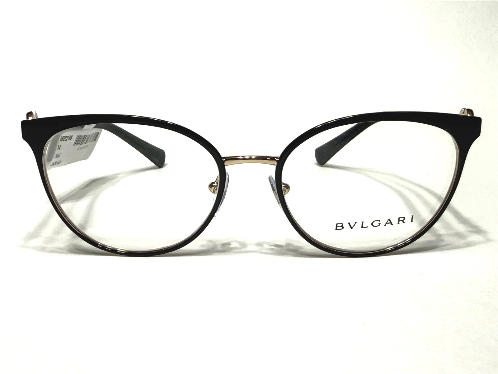 Womens Bvlgari Eyeglasses Frames BV2219B 2033 Black & Gold Oval 54/17~140 NEW