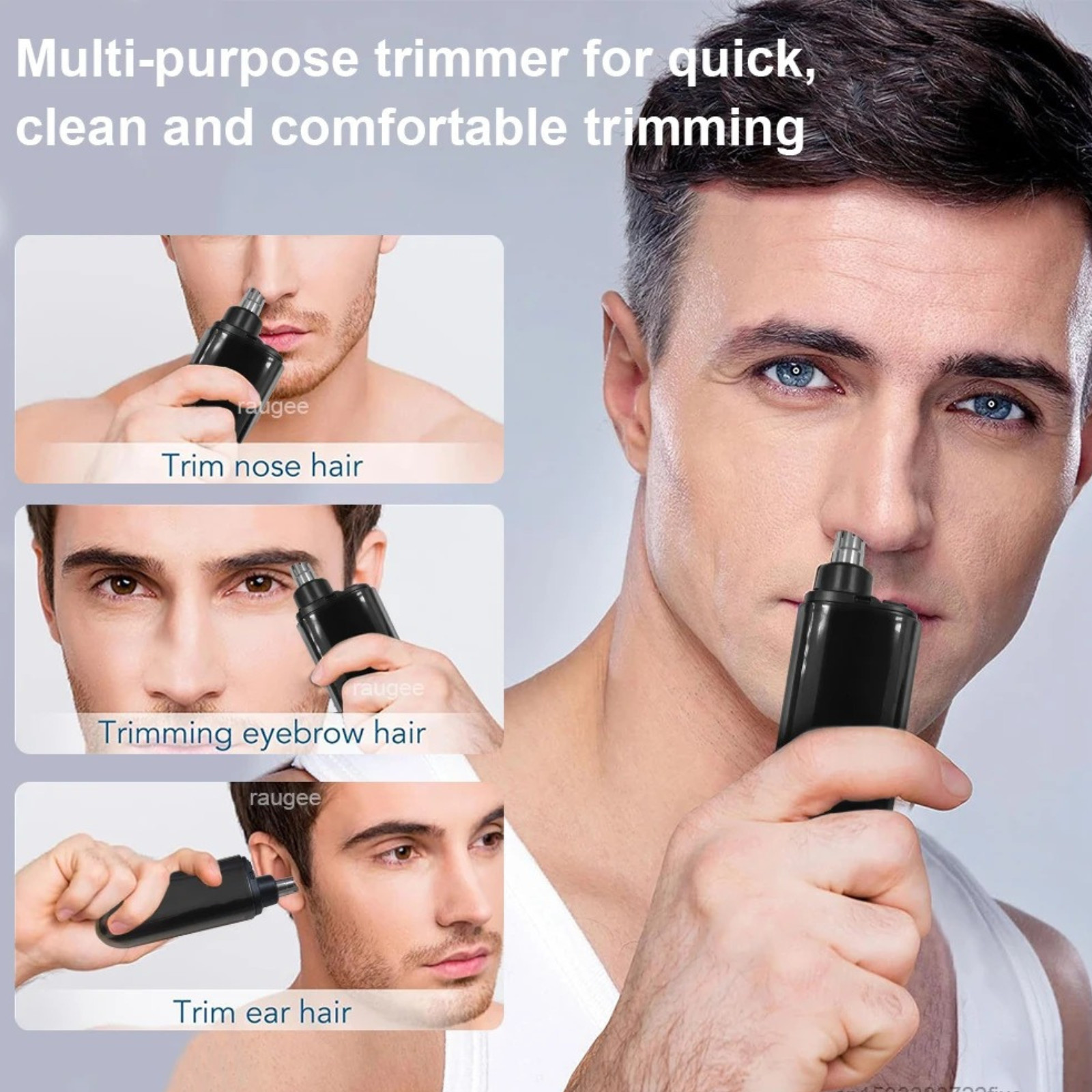 USB Rechargeable Nose Ear Hair Trimmer for Men Portable Clipper Original