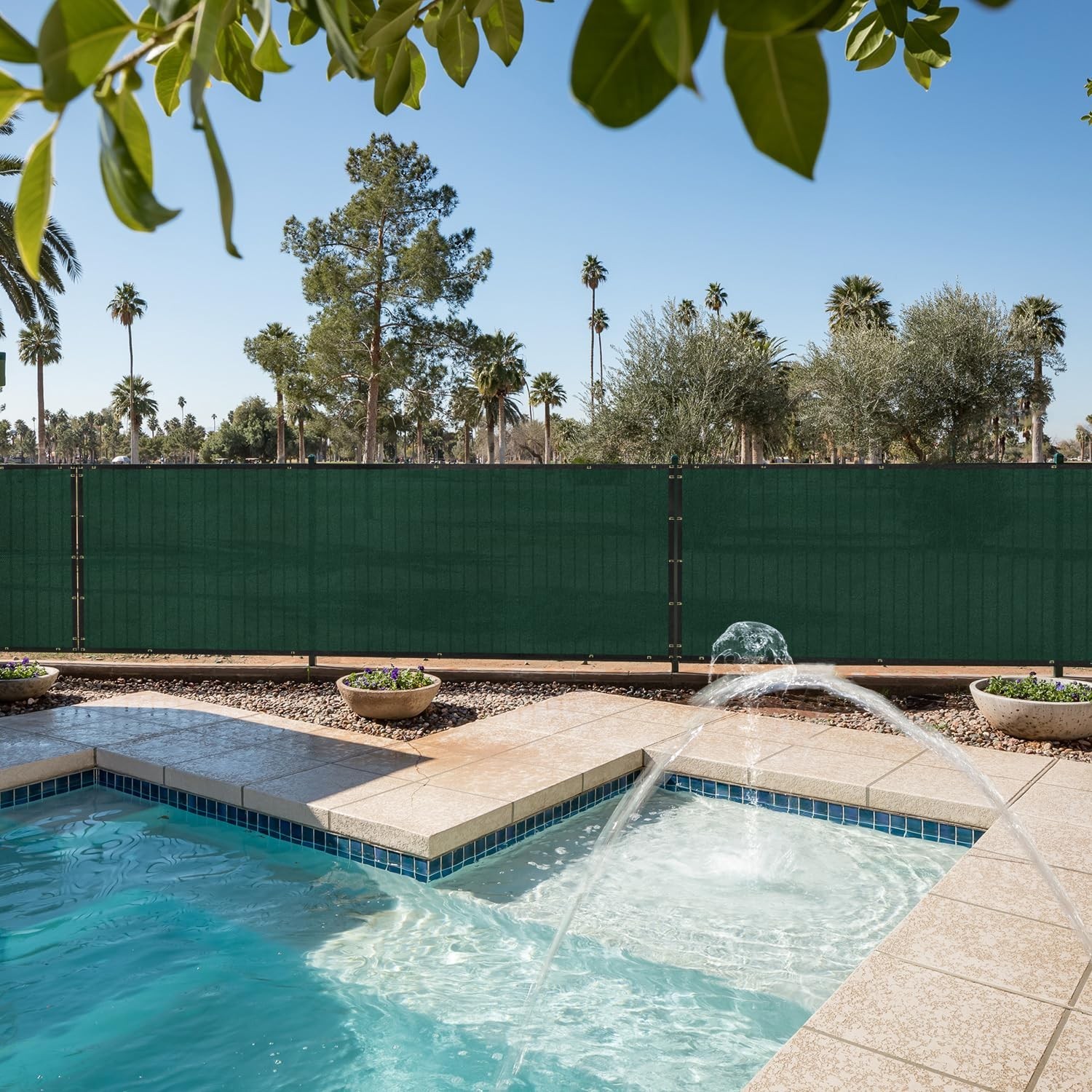 E&K Sunrise 6′ x 20′ Privacy Fence Screen with Grommets, Outdoor Windscreen F…