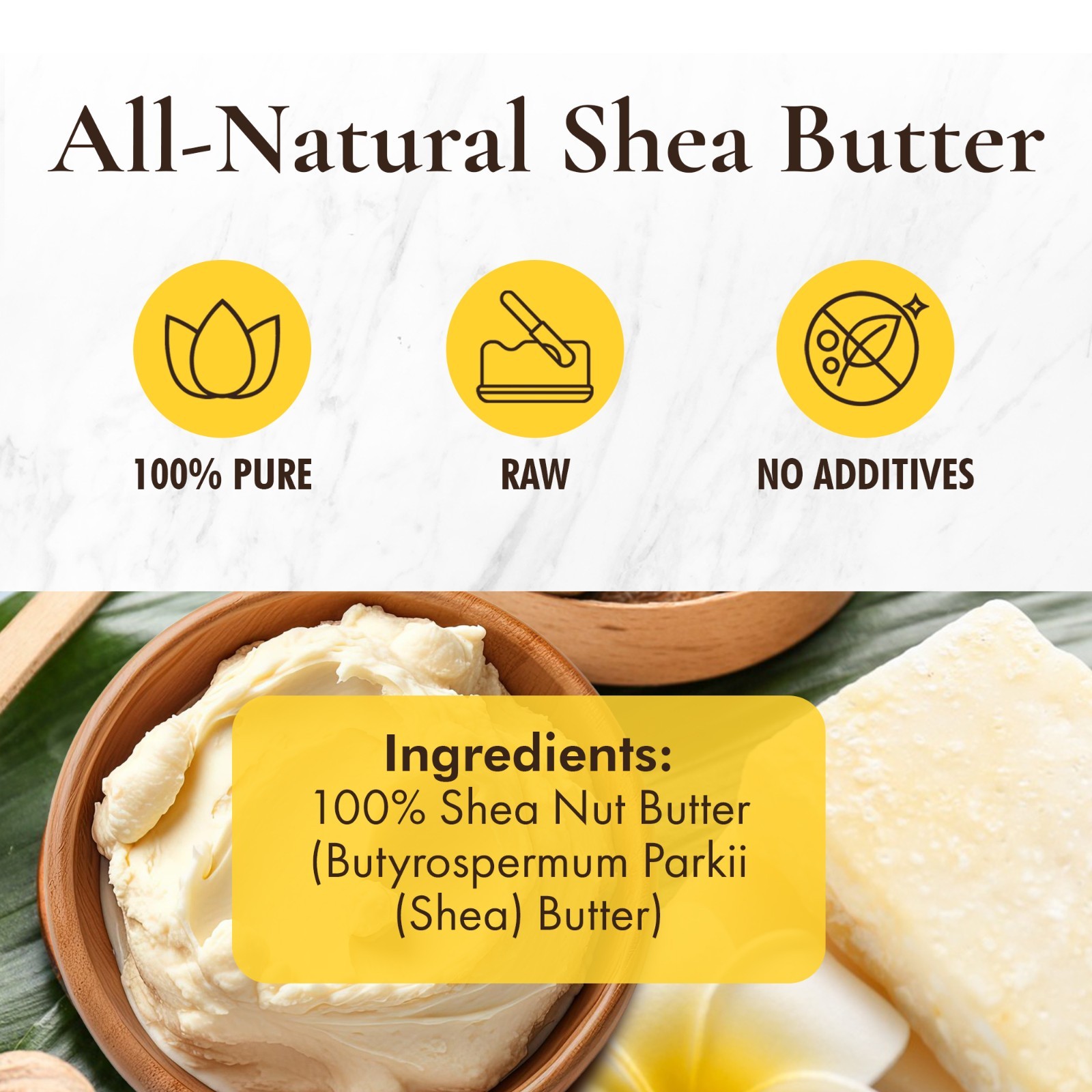 Raw African Shea Butter 5 LB YELLOW – Unrefined 100% Pure Natural Ghana Grade A