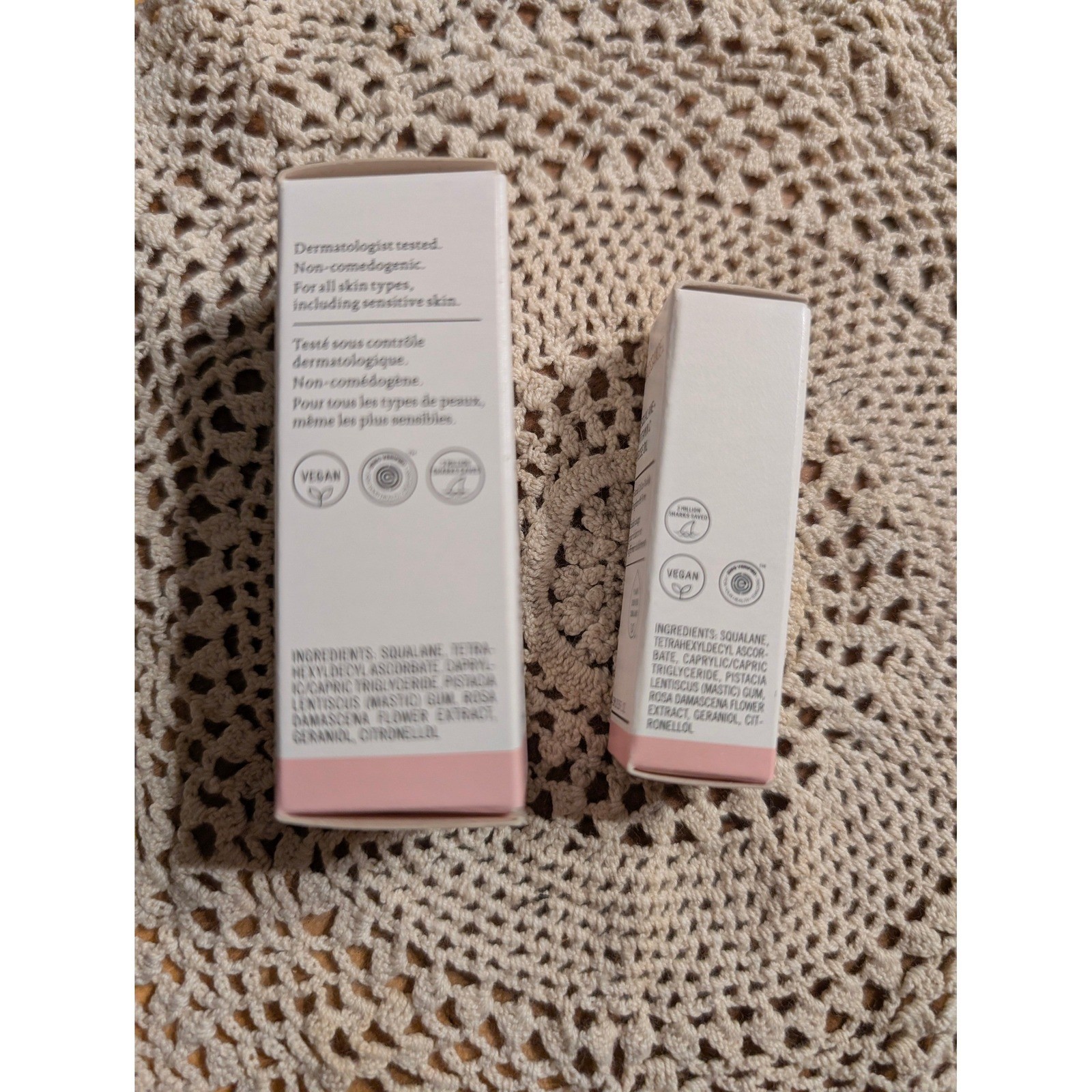 Biossance Squalane Vitamin C Rose Oil Travel Size Set 12ml and 4.5ml New Boxed