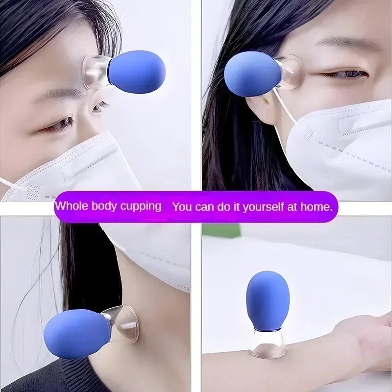 Silicone Facial Cupping Cup | Manual Vacuum Massager for Face & Neck