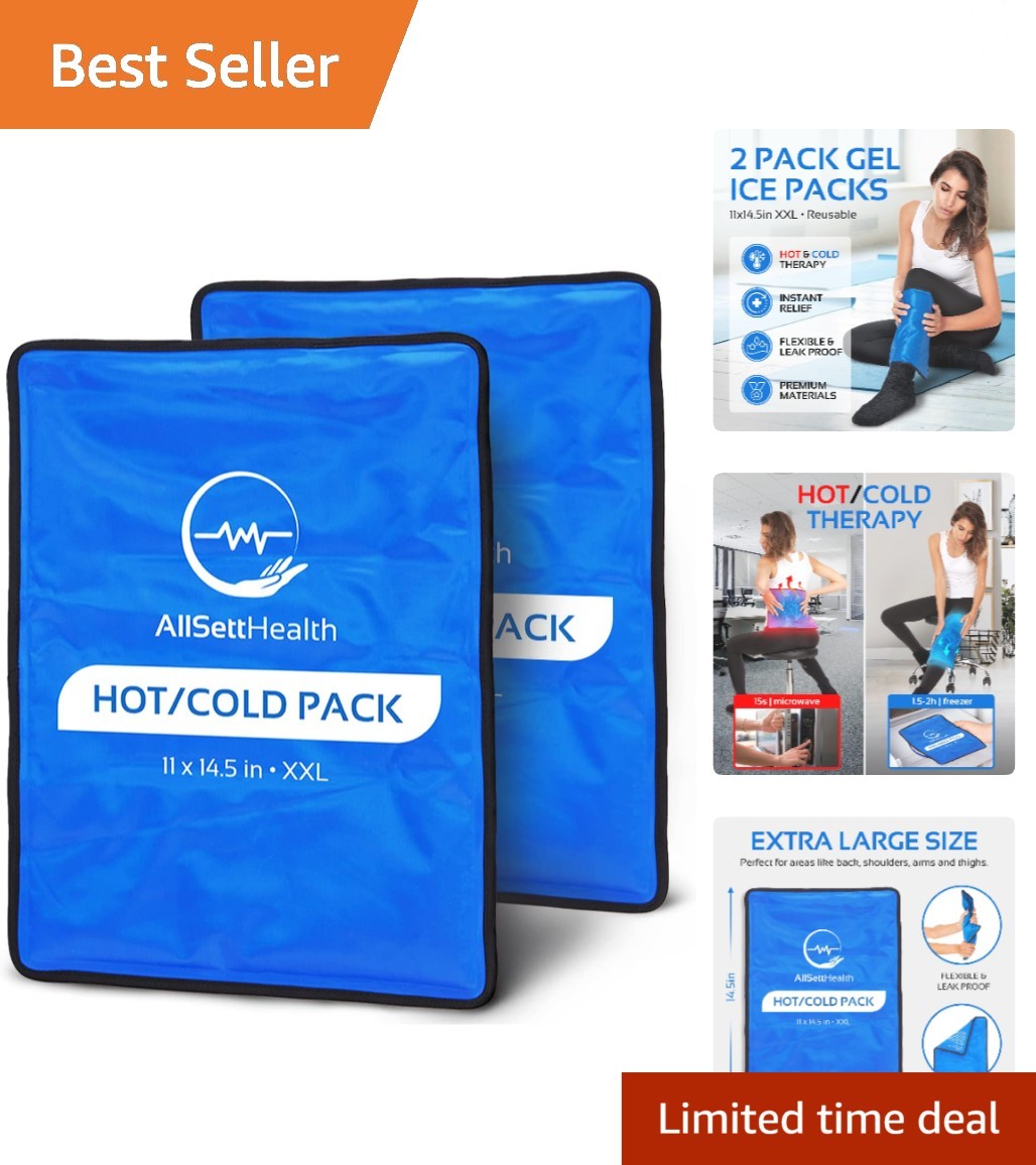 Flexible XL Gel Ice Pack Set – Hot & Cold Compress for Injury Recovery
