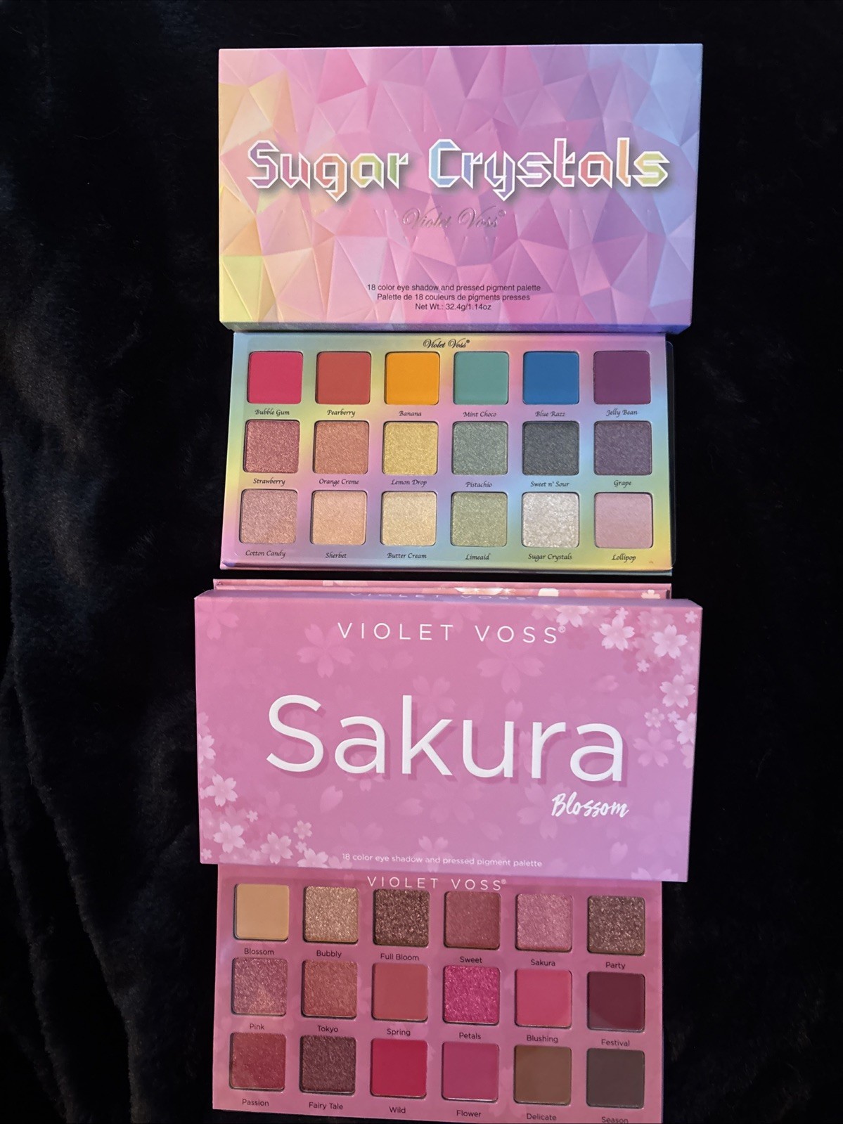 Violet Voss Set Of 2 Palettes Sugar Crystals & Sakura Blossom New W/Box