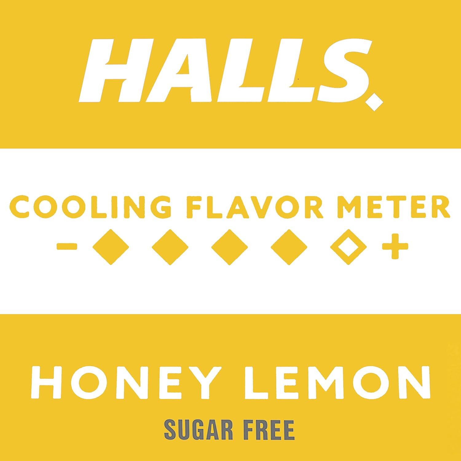 HALLS Relief Honey Lemon Sugar Free Cough Drops Value Pack 180 Drops