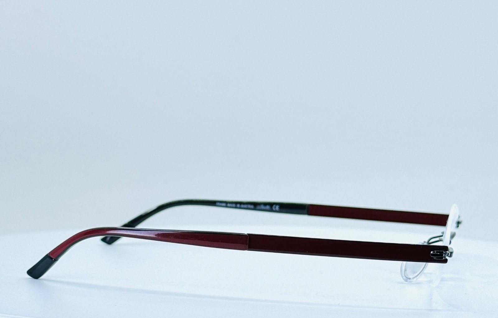 SILHOUETTE TITAN 7779 (CHASSIS) 50 6059 Red Black Rimless Eyeglasses N/A-21-140