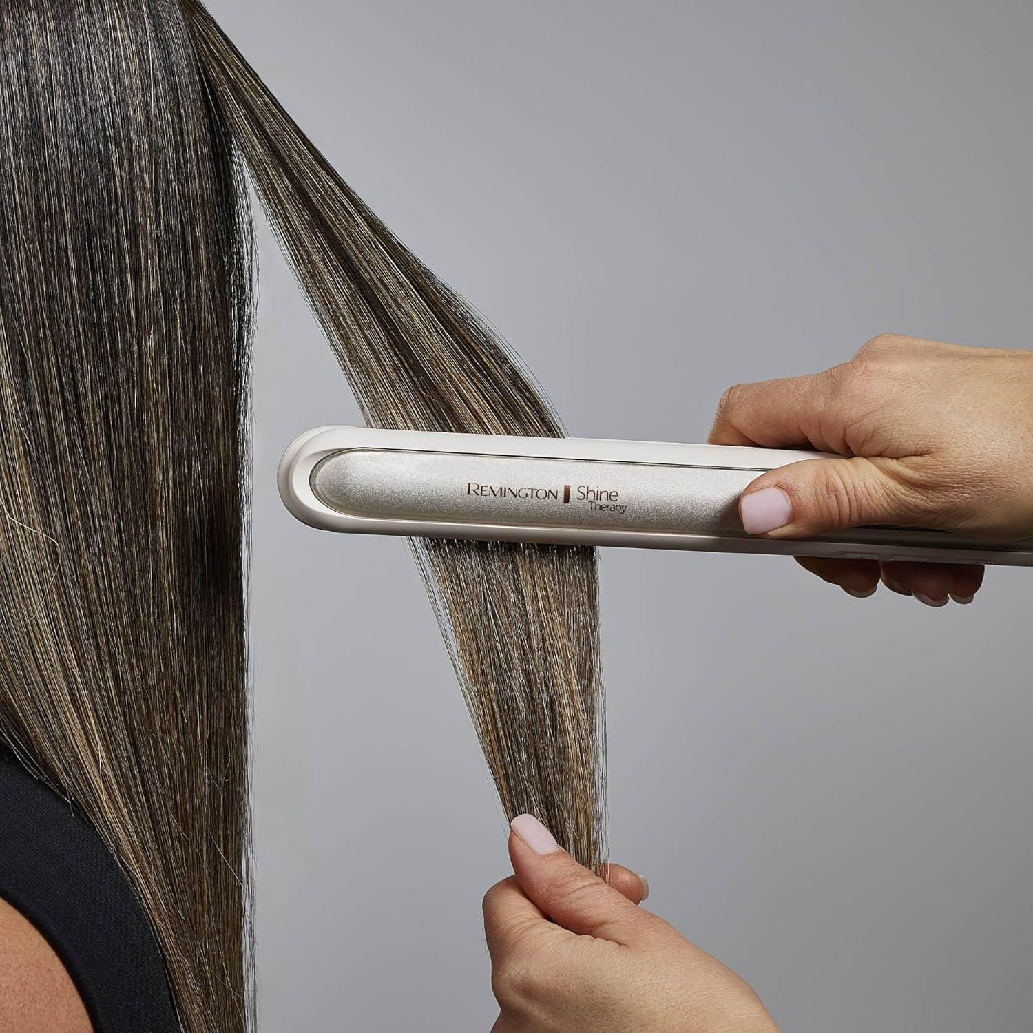 Shine Therapy 1 Inch Hair Straightener Flat Iron with Argan Oil and Keratin