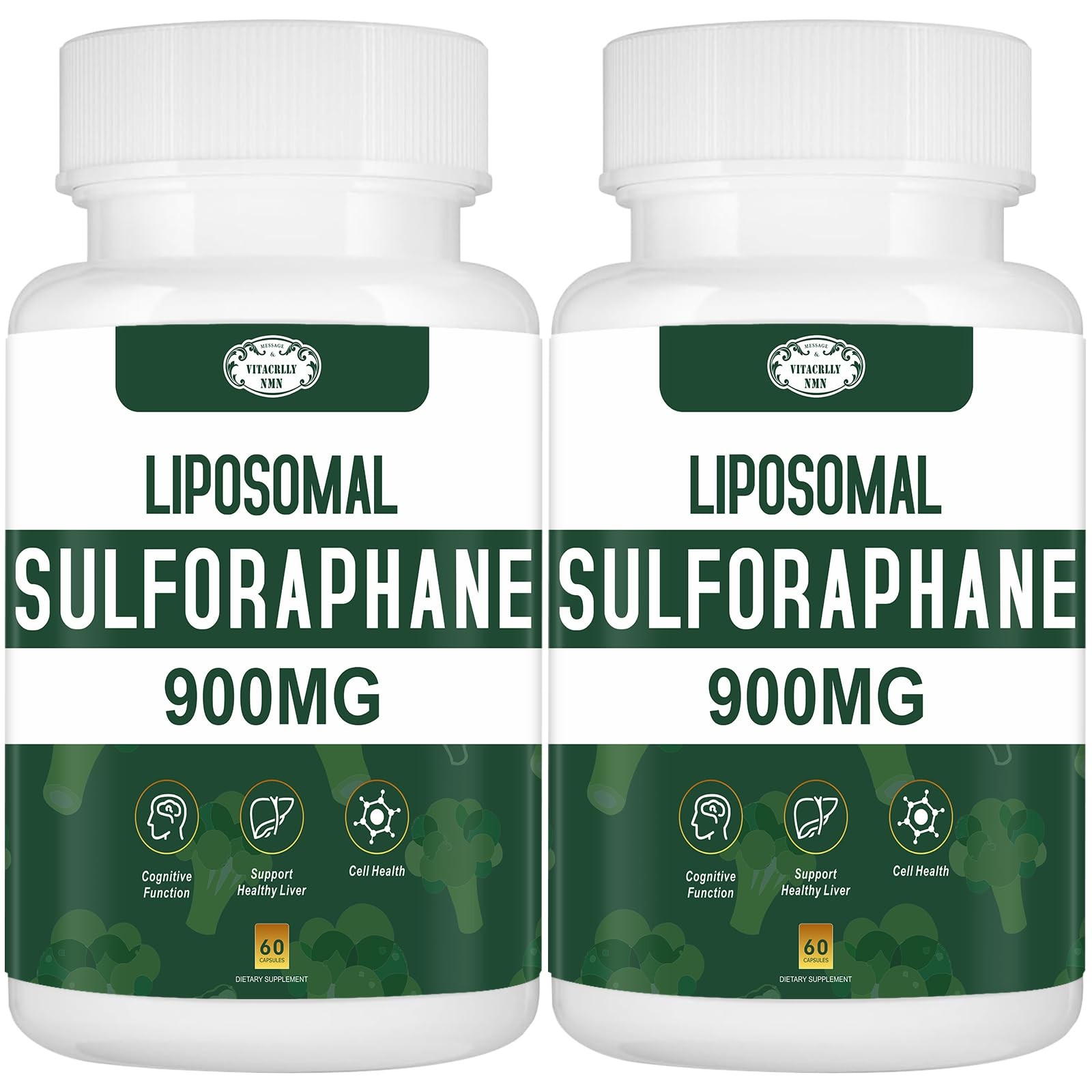 Vitacrllynmn 900Mg Liposomal Sulforaphane Supplement Broccoli Extract Liver