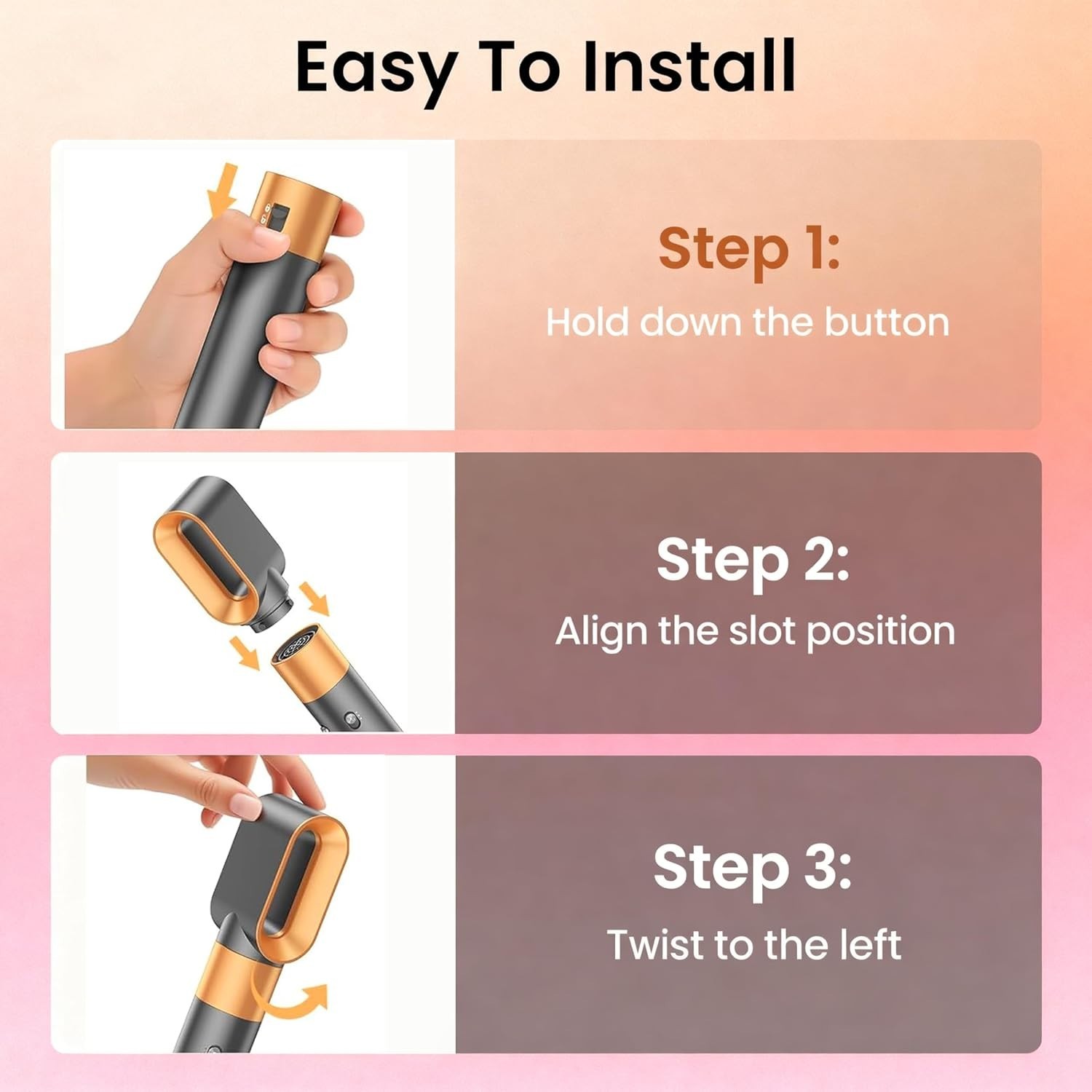 Nickel/Copper Pre-Styling Dryer Nozzle – Achieve Salon-Worthy Blowouts at Home