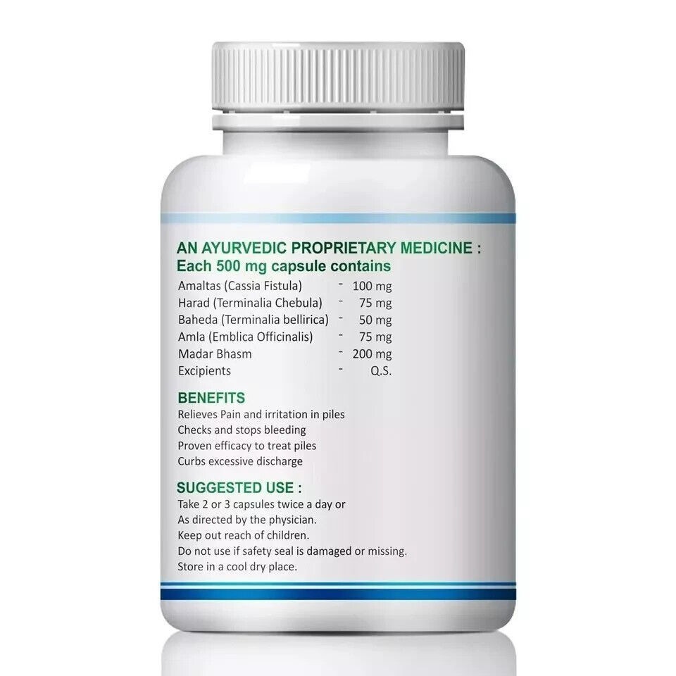 1 Piles Hemorrhoids Bleeding Piles Treatment For All 60 Pills Pilesgon Capsules